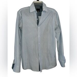 👔 Sahara Club Men’s Micro-Print  Cotton Blend (60%) Button Down - Size S/P